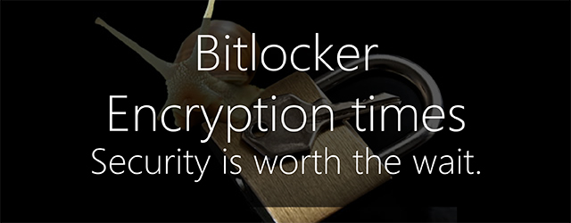 Bitlocker encryption times