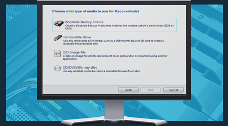 BackupAssist v9 - bootable backup media