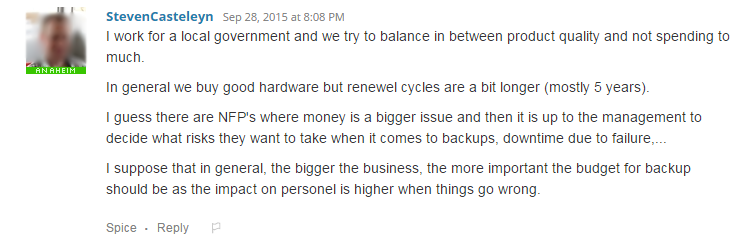 spiceworks discussion 1 - best backup solution for not for profits