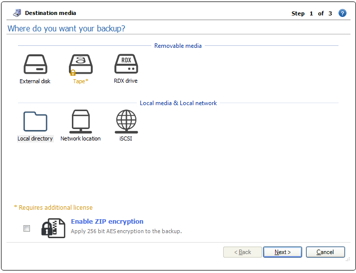 BackupAssist Onsite and offsite backup destinations